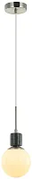 Светильник подвесной Sharo 2150/11/01P Stilfort белый 1 лампа, основание никель в стиле современный шар